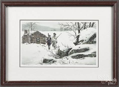 Richard Bollinger Artist Proof Of Valley Forge Soldiers Signed And
