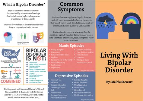 Mental Health Awareness Bipolar Disorder Brochure Living With