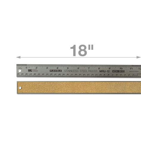 Officemate Oic Classic Stainless Steel Metal Ruler 18