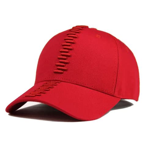 Buy Yienws Brand Woman Baseball Caps Red Blank Bone