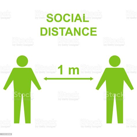 Social Distance Safe Distance Between People Vector Cartoon ...
