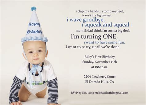 You can give him a card on their birthday with our best cute quotes. shan939's image | 1st birthday invitation wording, 1st ...