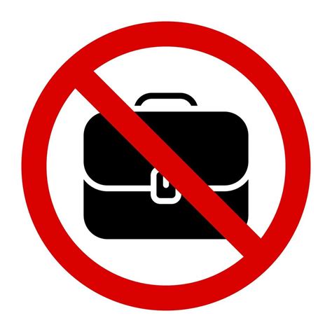 Warning No Bag Sign And Symbol Graphic Design Vector Illustration