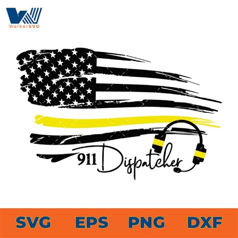 911 Dispatcher Flag Svg Zerosvg