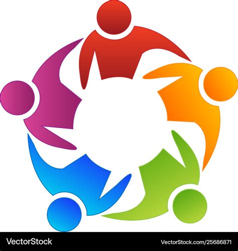 Logo Teamwork Business Social Media Icon Vector Image