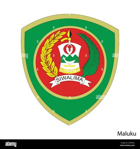 Coat Of Arms Of Maluku Is A Indonesian Region Vector Heraldic Emblem