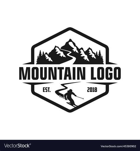 Mountain Logo Design Royalty Free Vector Image