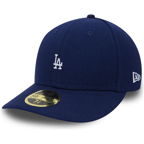 New Era Flat Brim 59fifty Low Profile Mini Logo Los Angeles Dodgers Mlb