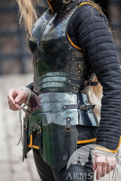 Female Armor Kit Made Of Blackened Spring Steel “dark Star” Female Armor Armor Medieval Armor