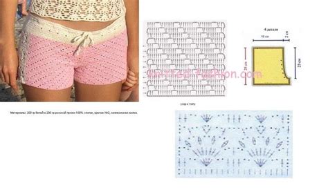 Розовые шорты вязание крючкомсхемымодели Pantalones De Ganchillo