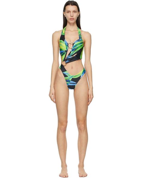 Louisa Ballou Ssense Exclusive Blue And Yellow Sex Wax One Piece Swimsuit