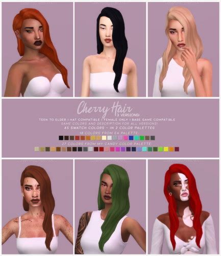 Cherry Hair At Candy Sims 4 Sims 4 Updates