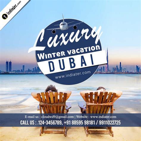Dubai Luxury Winter Vacation Travel Banner Design Indiater