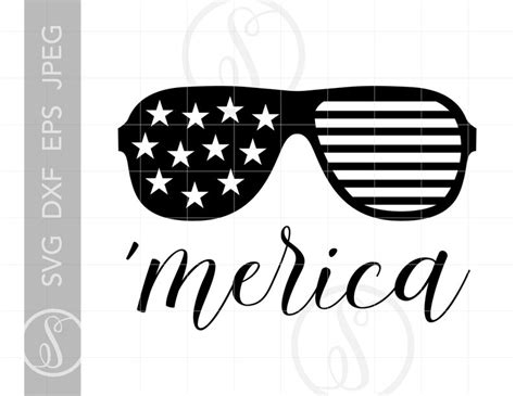 America Sunglasses Svg America Sunglasses Clipart Usa Etsy