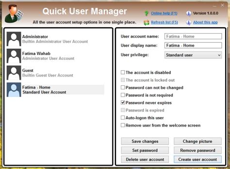 B Create And Manage Windows User Accounts Or Permissions With A Basic Ui