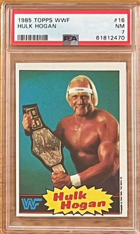 Hulk Hogan Rookie Psa Nm Mint Topps Wwf Wrestling Stars Cards