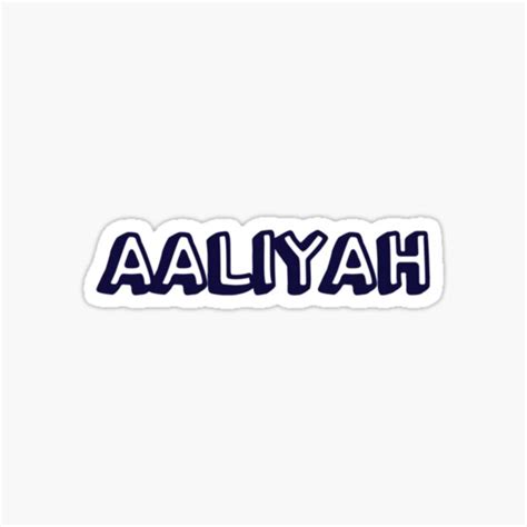 Aaliyah Perfect T Aaliyah Sticker For Sale By Aaliyahea Redbubble