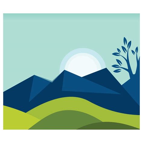 Mountain Landscape Design Nature Illustration Image Concept Vector