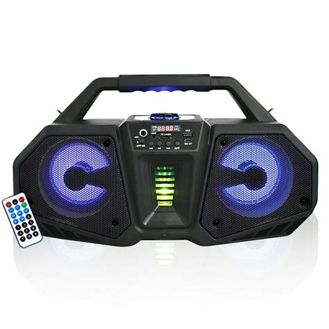 Double 4 Portable Boombox Bluetooth Speaker Rechargeable Media