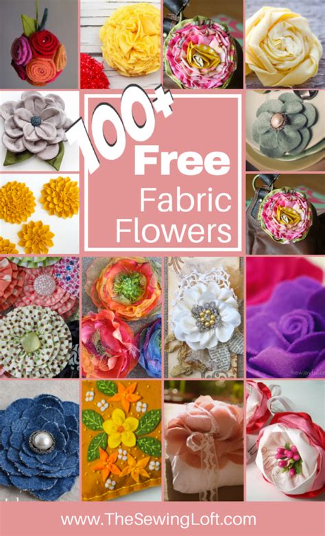 100 Diy Fabric Flower Patterns You Can Make The Sewing Loft