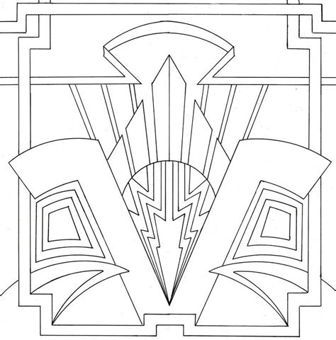 The little mermaid coloring pages. Art Deco template | Art deco cards