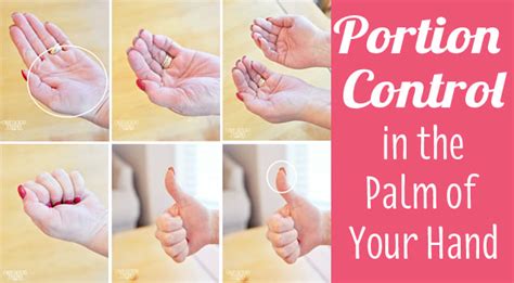 Portion Control In The Palm Of Your Hand Cheat Sheet Printable With