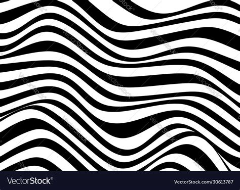 Psychedelic Lines Stripes Pattern Wavy Texture Vector Image