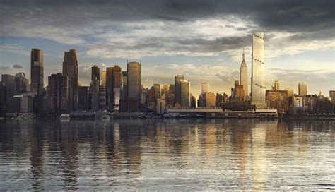 Manhattan City New York City Render Hudson River Skyscraper Hd