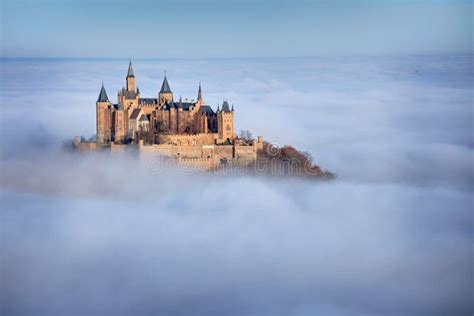 Castle Hohenzollern Over The Clouds Stock Image Image Of Burg