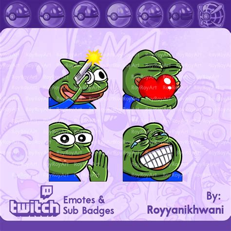Twitch Emotes Pepe Frog Emotes Pack Etsy Uk