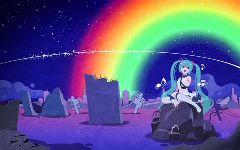 Rainbow Anime Wallpapers Wallpaper Cave