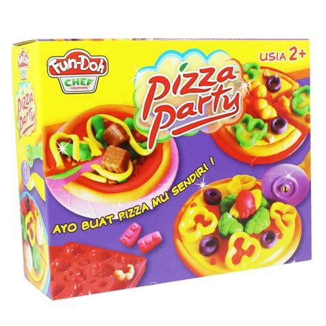 Fun Doh Pizza Party Mainan Lilin Edukasi Acosta Mainan