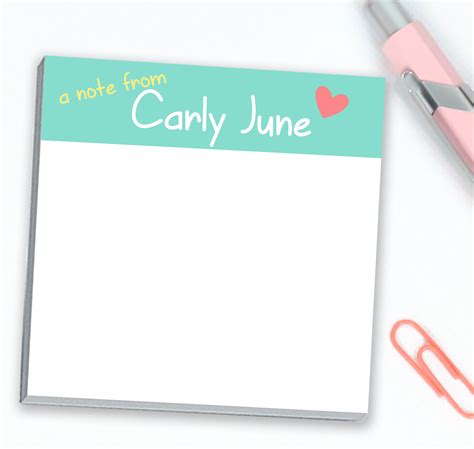 Custom Sticky Notes Personalized With Any Name 50 Etsy Custom