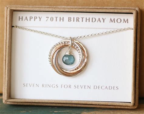 A huge range of gifts in stock now, with fast uk delivery. 70th Birthday Gift 70th Birthday Necklace Birthstone ...