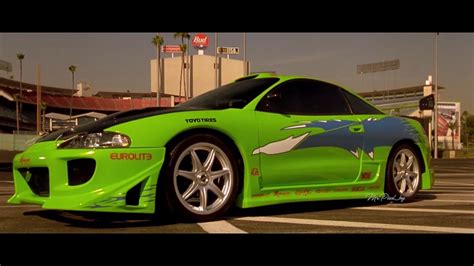 Paul Walkers Green Eclipse In Fast And Furious 1 Youtube