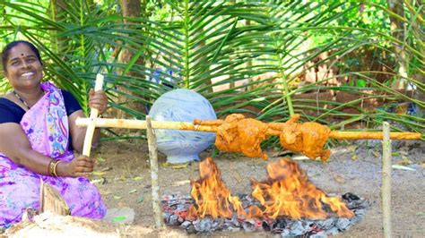 how to make grill chicken bbq chicken whole chicken roast village food side dish