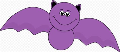 Cute Purple Vampire Bat Halloween Cartoon Citypng