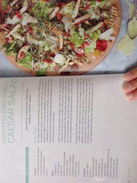 Jamie oliver cauliflower cheese pasta with creamy sauce, crispy garlic, cauli leaf bread crumbs the happy foodie. Jamie Oliver's Crispy polenta chicken Caesar salad ...