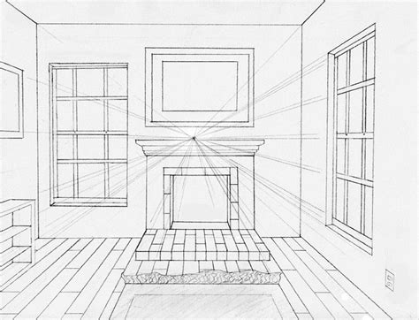 One Point Perspective Room Sketch At Explore