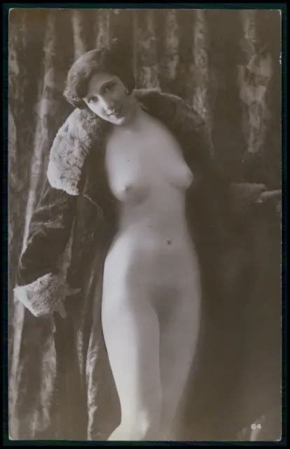 C05 FRENCH NUDE Woman Vintage Girl Original C1910 1920s Old RPPC Photo