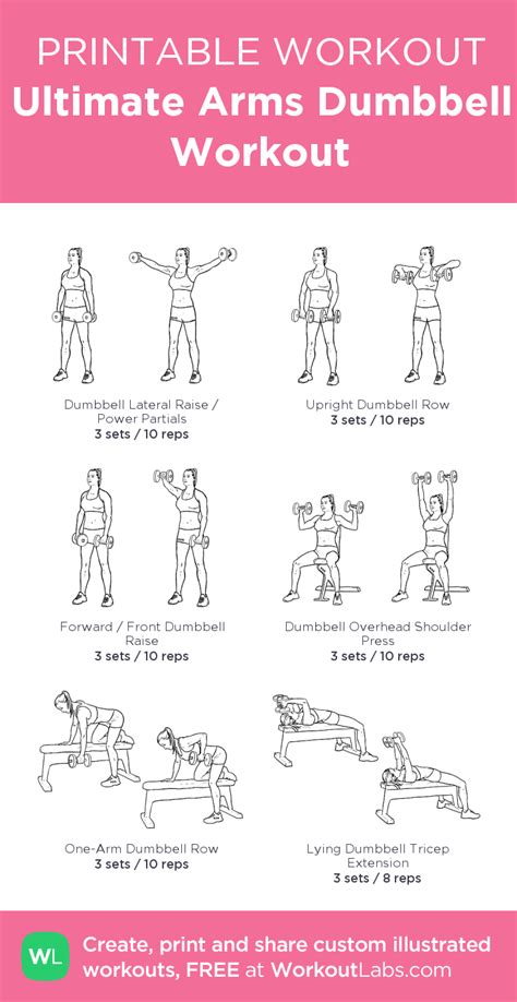 Printable Dumbbell Workout