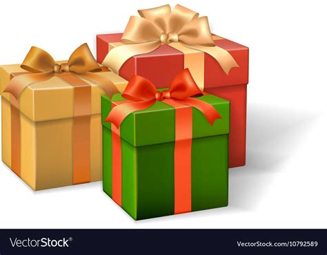 Set Of T Boxes Different Colors Royalty Free Vector Image