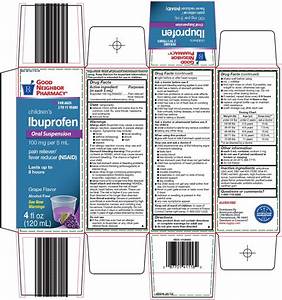 Ndc 46122 110 Good Neighbor Pharmacy Childrens Ibuprofen Suspension 