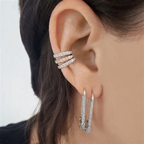 Diamond Low Rider Ear Cuff Diamond Earrings The Earstylist The