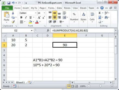 SUMPRODUCT Formula  PK An Excel Expert