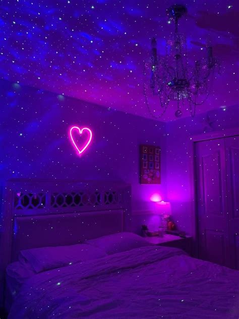 🌌dream Galaxy Neon Starry Room In 2020 Dreamy Room Neon Room Room Ideas Bedroom