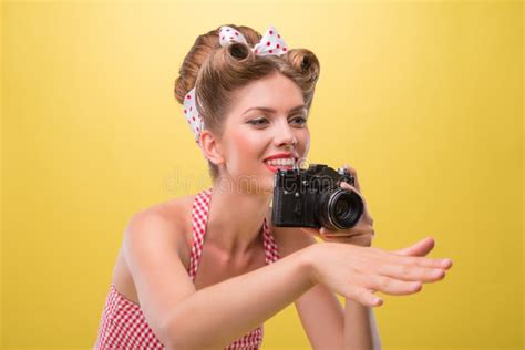 Belle Fille Sexy Avec Le Joli Port De Sourire Image Stock Image Du