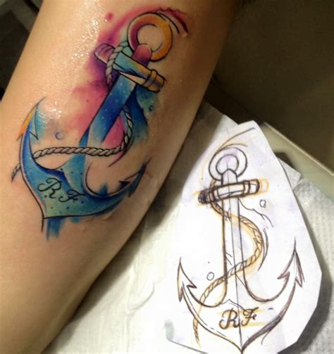 Webe Tattoo Studio Anchor Tattoo Water Colour