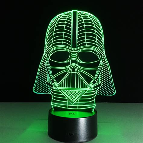 Star Wars Darth Vader 3d Led Night Light Colorful Acrylic Usb Led Table Lamp Creative Darth