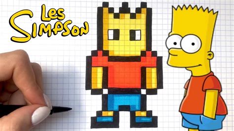 Como Dibujar Bart Simpson Pixel Art Youtube